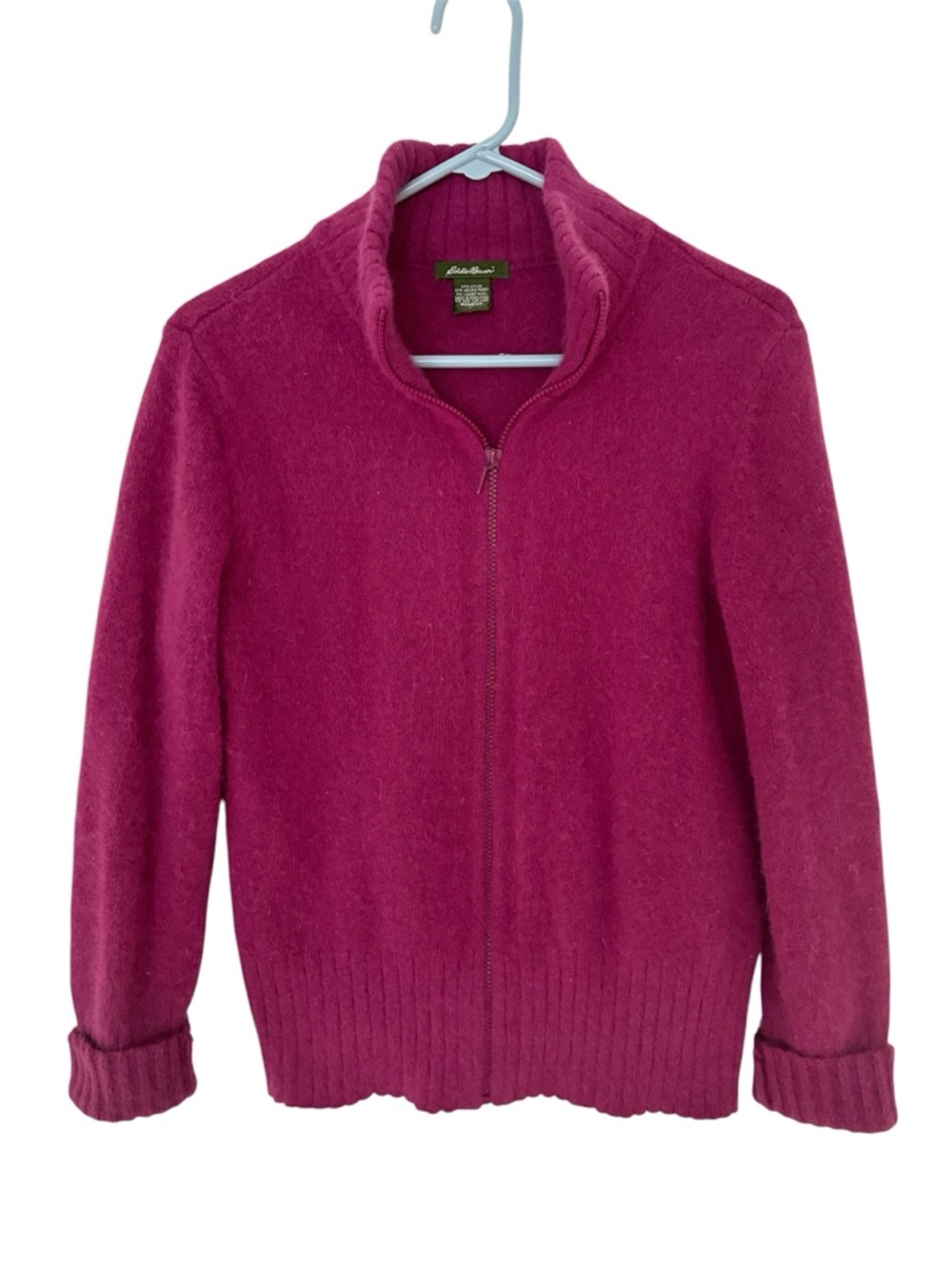 Eddie Bauer zip cardigan mock neck L